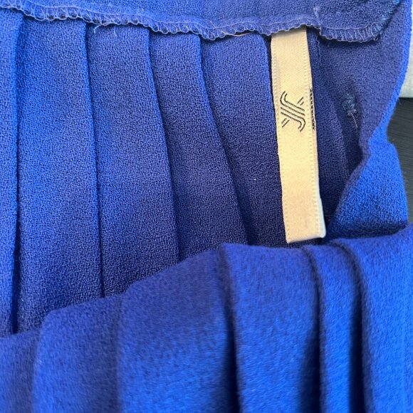 Vintage Jaeger 100% Wool Pleated Skirt Blue Sz 16 Made in London Preppy Classic‎ - Picture 8 of 9